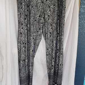 Zac & Rachel Black and White Paisley Trousers